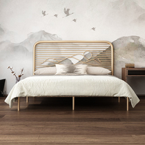 Nordic Minimalist Modern Double Iron Bed 1 5 1 8 m Ins Wind European Style Light Lavish Internet Red Princess Iron Art Bed European Style