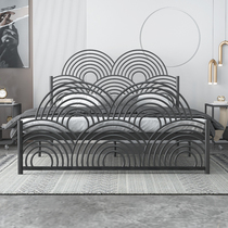 Nordic Minimalist Modern Double Iron Bed 1 5 1 8 m Ins Wind European Style Light Lavish Internet Red Princess Iron Art Bed European Style