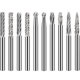 Carbide Rotary File 3mm Tungsten Steel Milling Cutter Metal Grinding Head Electric File Woodworking Engraving Drill Bit Set