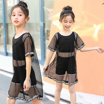 Female Great Boy Swimsuit 2021 New Ocean Qi Children Swimsuit Girl Fashion summer Three sets South Korea 10