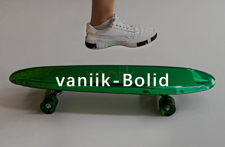 товар из китая vaniik/轻奢时尚艺术抛光不锈钢bolid镜墙面滑板车装饰摆件