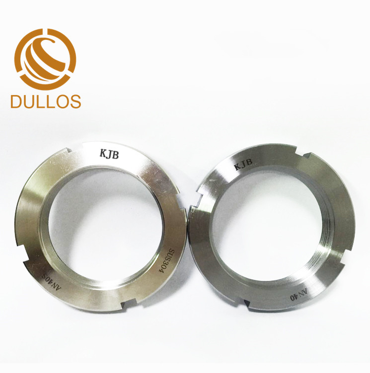 45 carbon steel left thread anti-tooth round nut Anti-loosening nut slotted with locking card DIN standard AN00L