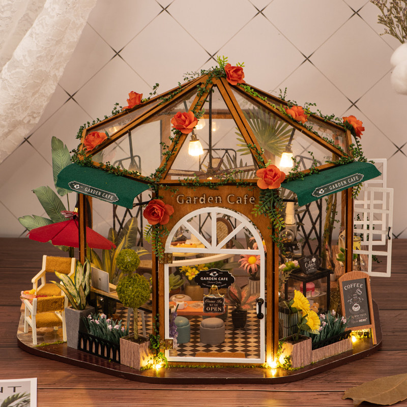 3D Solid Jigsaw Puzzle Model Children Girl Toy Diy Handmade Assembled Small House Puzzle Birthday Present