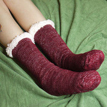 Original 8 Europe GIANT THICK HOME FLOOR SOCKS SILICONE GEL ANTI-SLIP CHRISTMAS WINDY WINTER WARM THICKENED MALE AND FEMALE