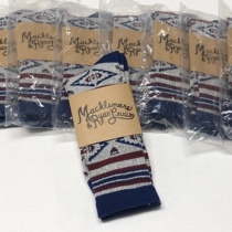 Foreign Trade Tailstock 75% Cotton Socks Mens 38-42 National Wind Jacquard Totem Winter Tooling Socks Tide