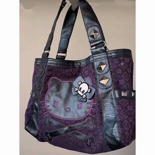 [Sanrio Kitty Vintage Patchwork Purple Армпит сумка Subculture]