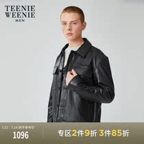 TeenieWeenie bear mens Korean version of fashion handsome leather clothing 2021 spring new mens top jacket