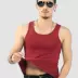 Xu hướng nam bó sát cơ thể không tay áo thun cotton trẻ trung mùa hè vest cổ vai - Áo vest Áo vest