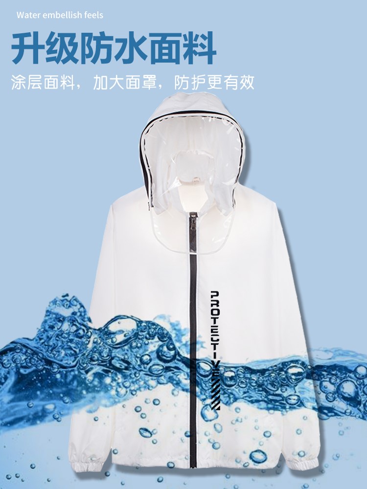 Two-piece non-disposable isolation coat protective clothing aircraft with a body full body sitting workwear can be reused