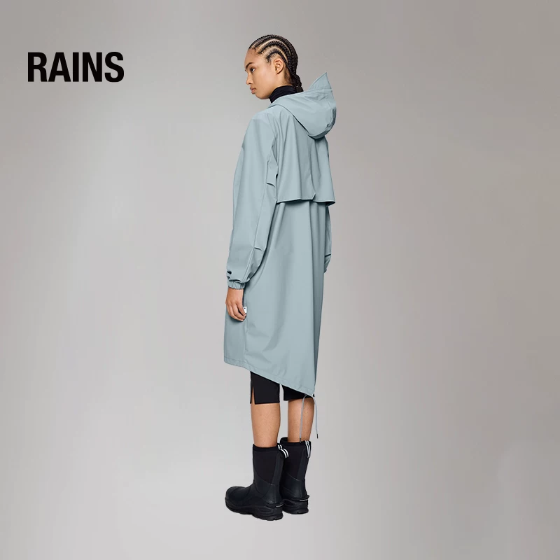 Водонепроницаемое плащ-тренч RAINS с капюшоном для мужчин и женщин, куртка
