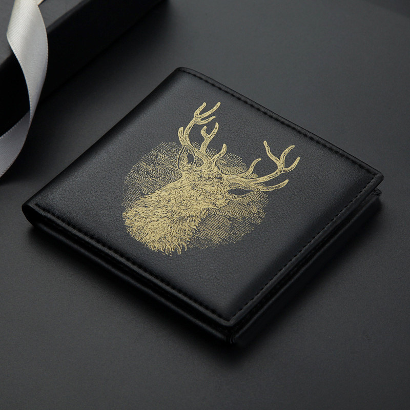 Tide brand Korean leather wallet men's short ultra-thin 2021 new net red student youth folding soft leather wallet