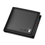 Playboy, короткий бумажник, кожаный тонкий кошелек для водительских прав, из натуральной кожи, коллекция 2023, воловья кожа