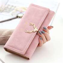 Wallet Light Extravagant Woman Long Three Fold Deer Head Money Clip 2022 New Fashion Tide Cool Wind Van Frosted Multi-Position Students