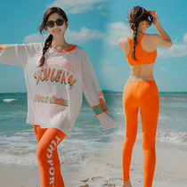 Fairy Fan Hot Springs swimsuit sunscreen Long sleeves Long sleeves Long pants conservative Belly Slim Fit Swimsuit Women Summer Break