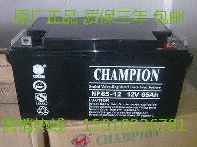 Champion battery 12V65AH Champion battery NP65-12 DC screen electromechanical equipment dedicated
