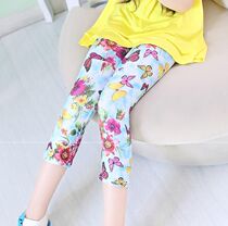 Beach leggings thin slim girl middle child breeches floral tight-fitting ultra-thin summer children summer children Hundred