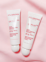The new Clarins sunscreen Isolation Whey sunscreen SPF50 Concealer translucent 50ml moist pink transparent color