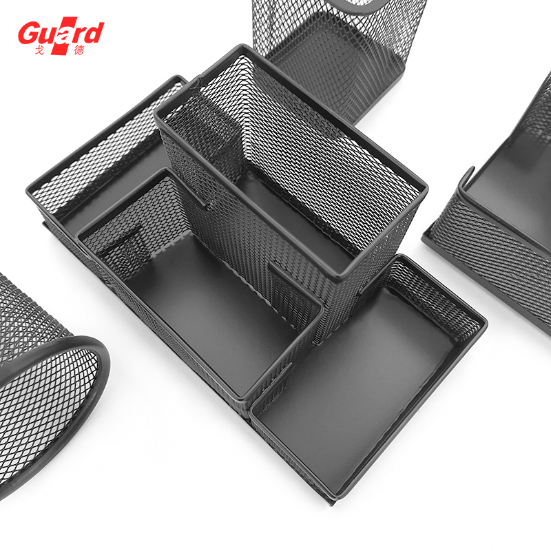 Godea letter pen container storage box office supplies multifunctional creative fashion student pen container stationery storage box retro large capacity Chinese style simple cute metal pen container classification round