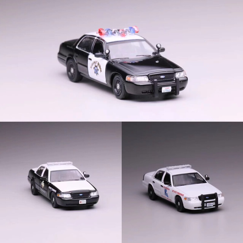 596 1:64 Ford Cv California Highway Patrol Louis Texas State Police Alloy Car Model