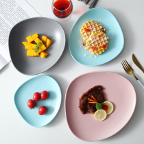 European creative triangle ceramic tableware household Rice Bowl set Western plate steak plate steak dish plate fish plate new product
