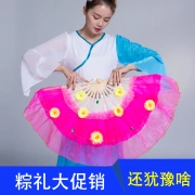 Nhà sản xuất Quạt nhảy vuông Twisting Yangge Dancing Fan Quạt hai mặt Biểu diễn Đạo cụ Tre Brick Thiết bị Yoga - Yoga