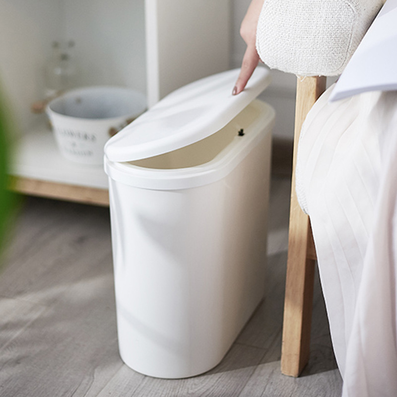 Nip Stitch Bin home with lid Living room Covered Creative Makeup Room Classified Kitchen Toilet Wastepaper Bedroom Upscale