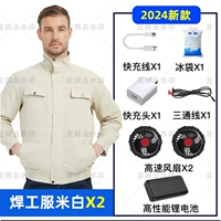 Белые 2 штуки сварщика с 1,5 миллионами ★ 36 В набор аксессуаров, полный хлопок