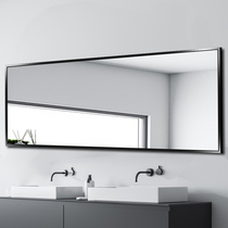 With Frame Mirror Sticker Wall Toilet Aluminum Rims Mirror Hanging Wall Dresser Bathroom bathroom mirror Customized