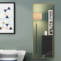 Light extravagant full-body mirror with frame-wearing mirror floor mirror home bedroom wall-mounted stereo mirror high-end ins wind big mirror