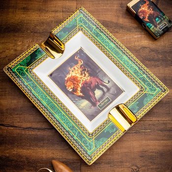 Rubinski cigar scissors set three-piece set genuine cigar windproof lighter smoking utensils pliers tool