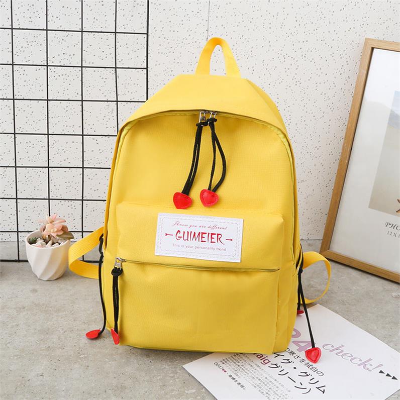 Schoolbag nữ Hàn Quốc phiên bản của cơ sở trường học sinh trung học vải lưới lớn màu đỏ công suất hàng trăm trẻ em đơn giản vai.