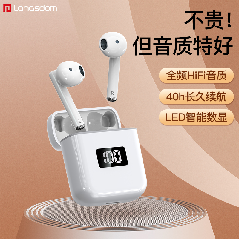 Lanserton Wireless Bluetooth headphones apply Apple Huawei oppo Xiaomi vivo2021 years new high face value for men and women in ear style high-end typec charging extra-long standby original