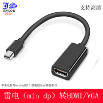 Jingsai minidp to hdmi adapter cable vga apple notebook connected to 4K TV monitor projector mini small dp converter thunderbolt macbook video connection converter electrical