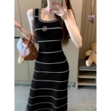 Летний жилет без рукавов, корсет для отдыха, длинная юбка, с вышивкой, облегающий крой, с акцентом на бедрах