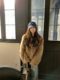 Environmentally friendly imitation fur long-sleeved khaki coat for women winter atmospheric casual cardigan loose warm temperament top