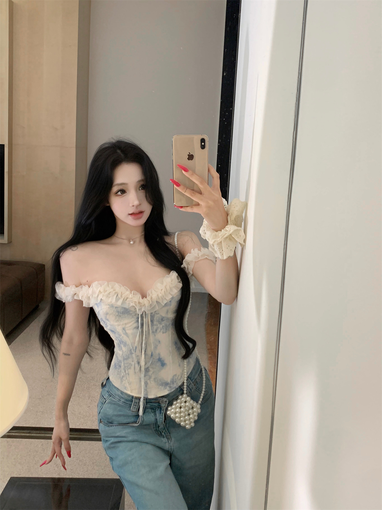 Canotta a tubo in rete patchwork Pure Desire Style da donna, estiva, con reggiseno a spina di pesce, interno, top sexy per ragazze sexy, esterno_voghion.com