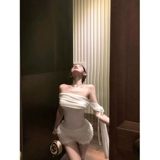 Белая летняя футболка с коротким рукавом, корсет, облегающий крой, в обтяжку, по фигуре