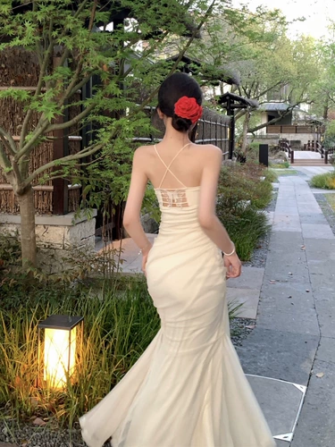 Летний сексуальный корсет, поясная сумка, длинная юбка, эффект подтяжки, рыбий хвост, с акцентом на бедрах