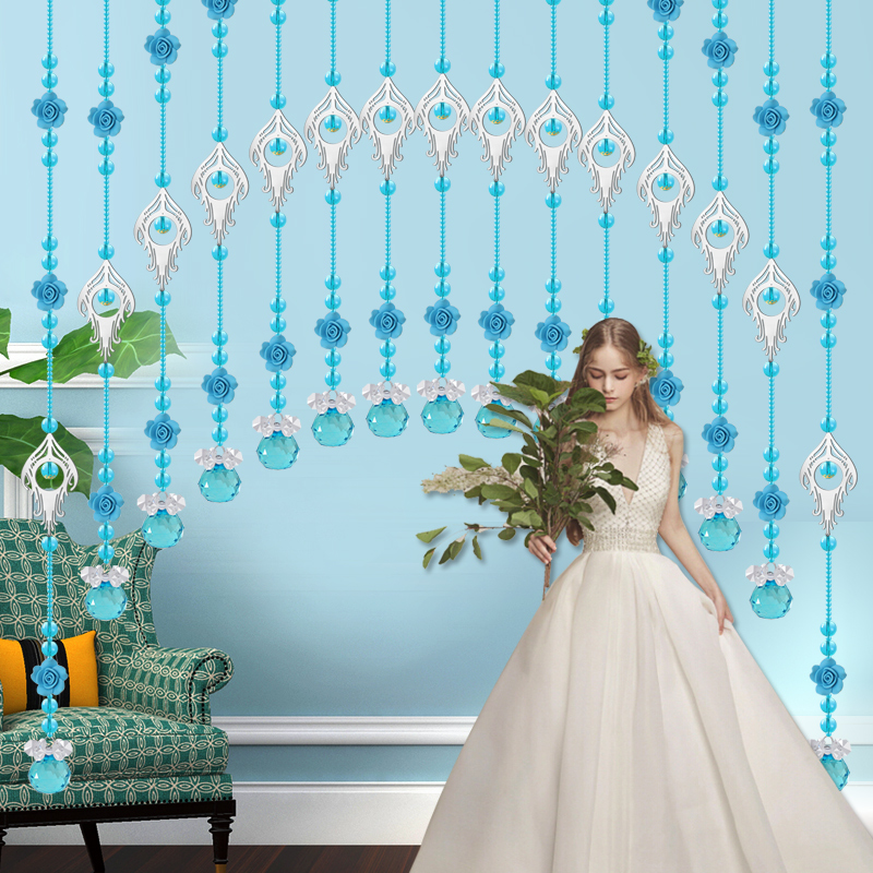 Crystal Pearl Curtain Living Room Dining Room Partition Hanging Curtain bedroom Makeup Room New Home Door Curtain Decorative curtains free of punch