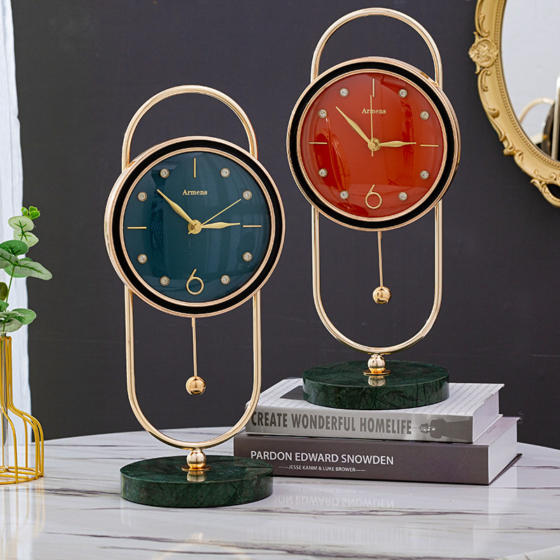 Eurostyle light extravagant swing and watch swing piece living-room minimalist furnishing clock pendulum clock desktop pendulum table seat bell decorations