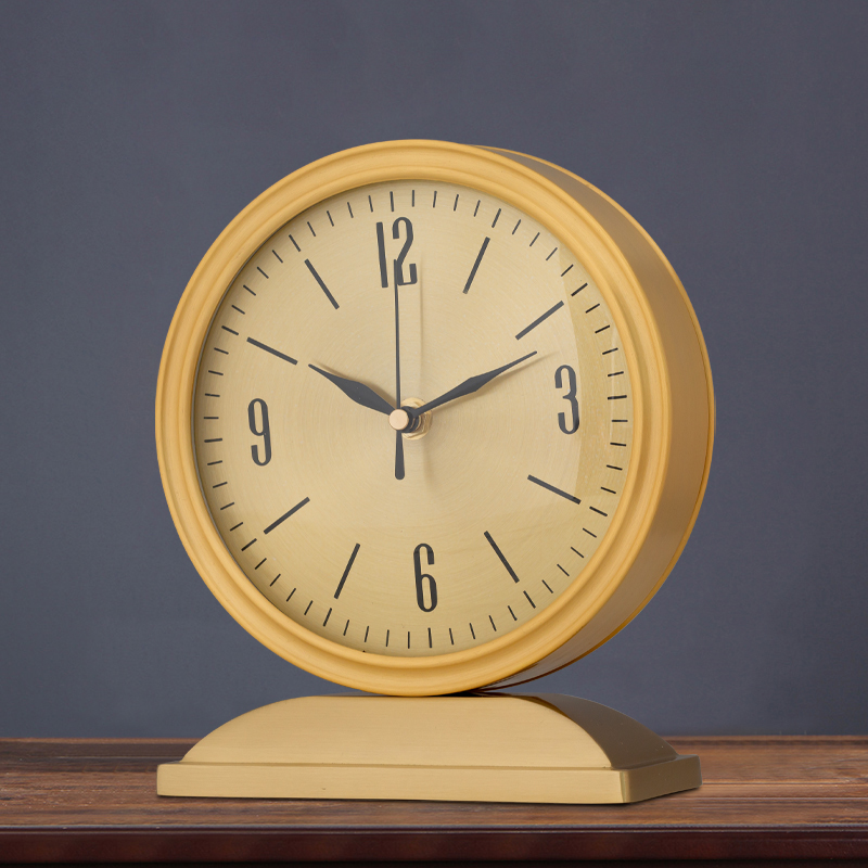 High-end watch decklets tabletop clock tabletop clock living room household simple clock clock plate brass clock
