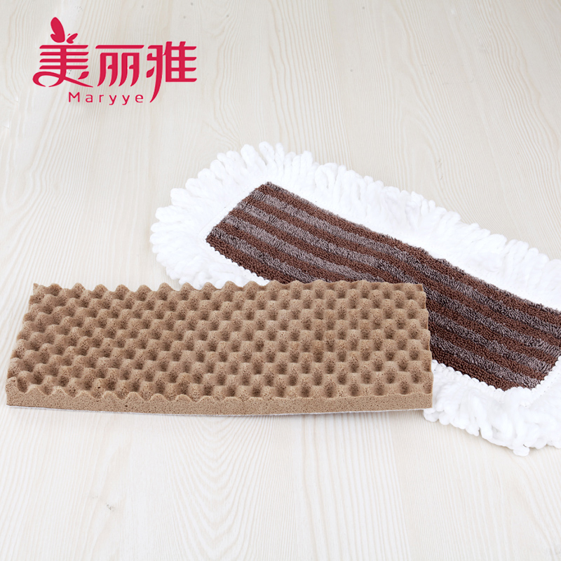 Meiliya mop head cubic flat rubber cotton replacement head replacement cloth absorbent sponge head mop household spare parts