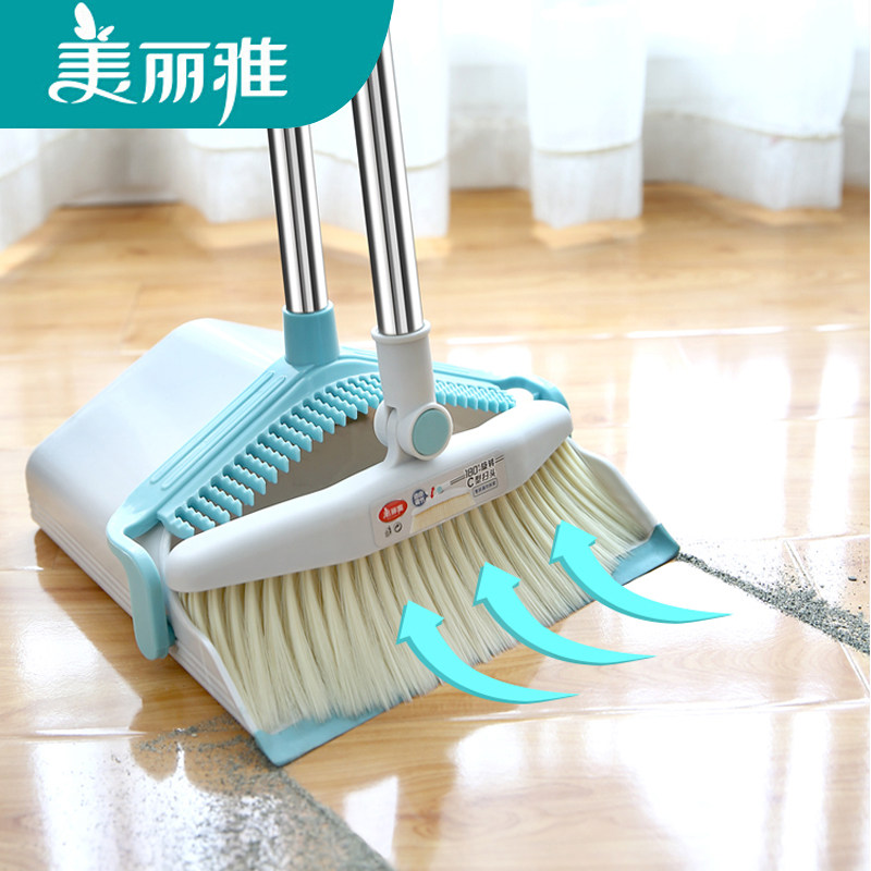 Beautiful and elegant broom dustpan set large creative bathroom broom combination sweep hair dust with hanging teeth