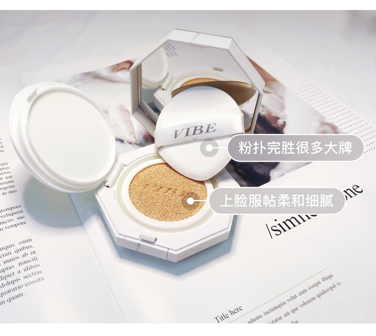 VIBE air cushion BB cream concealer cô lập dưỡng ẩm dưỡng ẩm chống mite CC nude trang điểm nền lỏng tự nhiên sáng da vi mô thương mại đích thực - Nền tảng chất lỏng / Stick Foundation kem nền kill cover