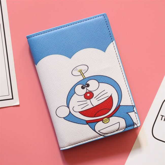 Du lịch nước ngoài cô gái dễ thương phim hoạt hình dễ thương Doraemon mèo hộ chiếu thiết lập hộ chiếu không thấm nước gói ID - Túi thông tin xác thực