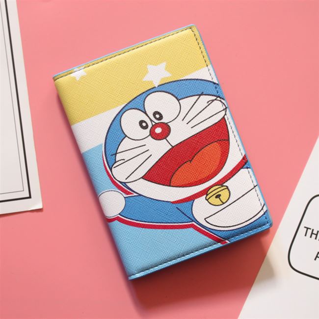 Du lịch nước ngoài cô gái dễ thương phim hoạt hình dễ thương Doraemon mèo hộ chiếu thiết lập hộ chiếu không thấm nước gói ID - Túi thông tin xác thực