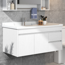 VORW bathroom cabinet combination single basin cabinet solid wood Nordic toilet wash table hand washbasin cabinet modern simple