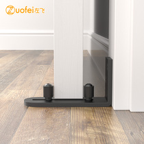 Factory direct sale American style barn door sliding door swing stoper floor guide new black double wheel with bearing floor guide wall guide