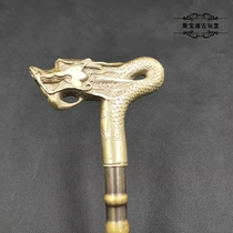 Antique Bronze pure copper faucet crutches copper crutches crutches crutches for the elderly collection craft gifts