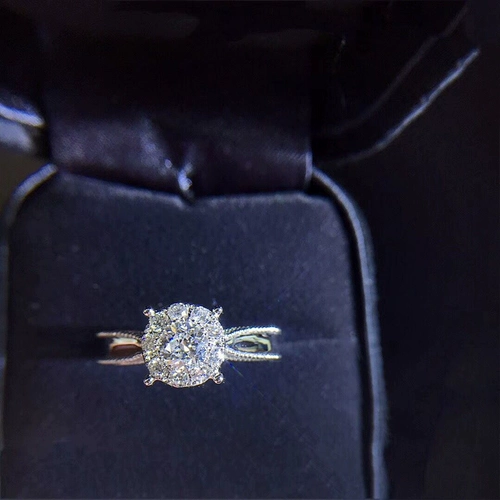 俪萌珠宝 Бриллиантовое обручальное кольцо, золото 750 пробы, 1 карат